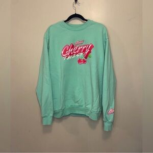 Alani Mint Crewneck Sweatshirt with Cherry Graphic